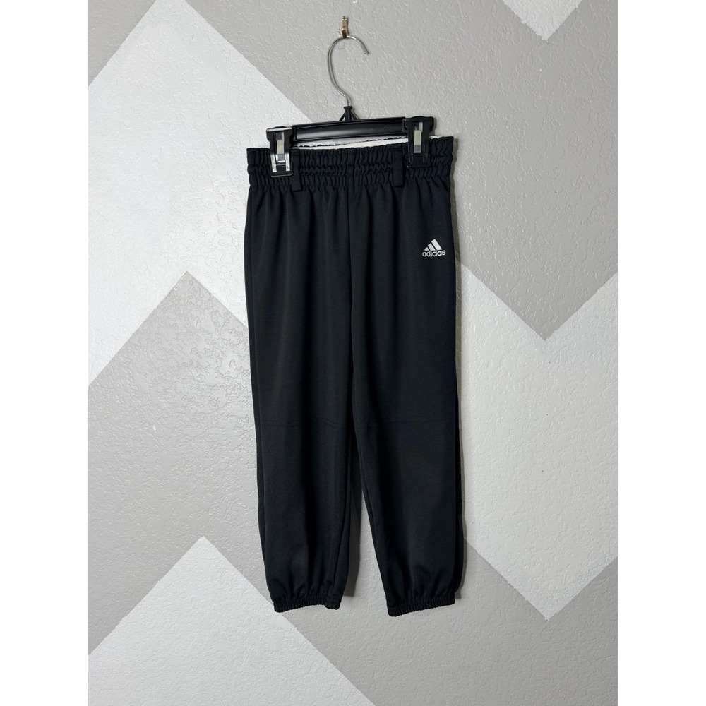 Adidas Youth XS Black Aeroready Baseball Pull-On Pants Belt Loops Elastic Cuffs - Picture 3 of 13